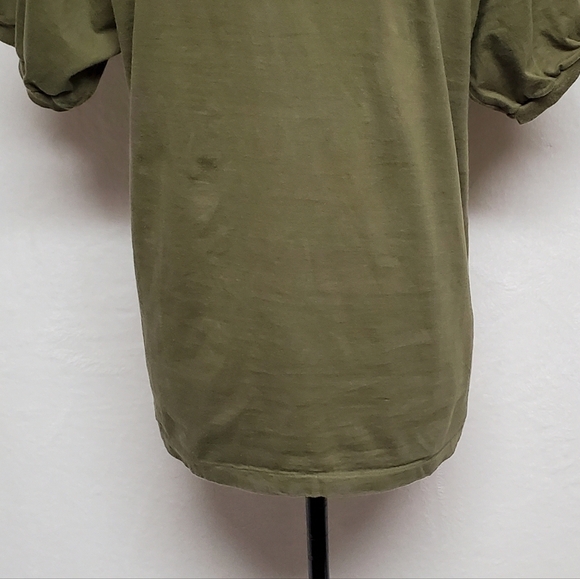 Rare Vintage 80s Russell Athletic MASH Olive Green Crewneck Unisex Ringer Tee M - Picture 12 of 14